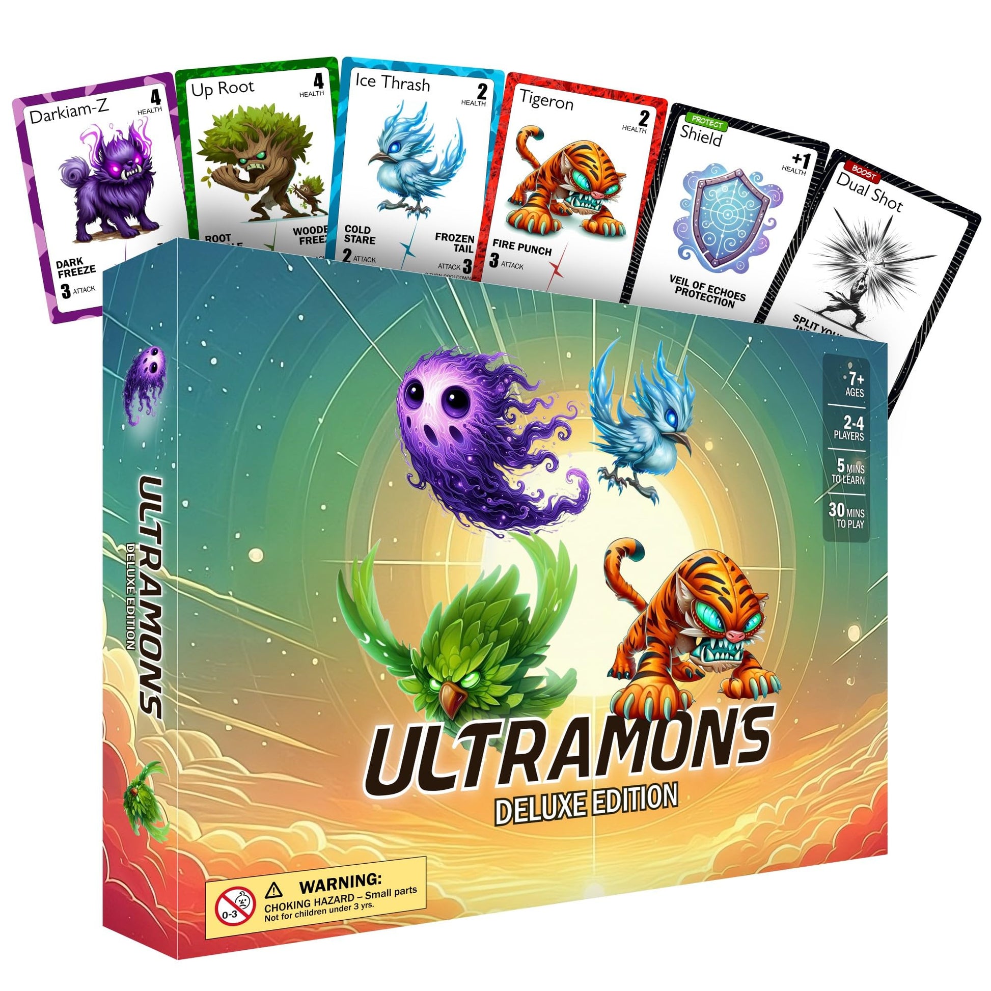 Ultramons Deluxe Edition | Award-Winning Family Strategy Game for Kids & Adults | Monster Battle Game | Ages 7-99, 2-4 Players, Learn in 5 Minutes
