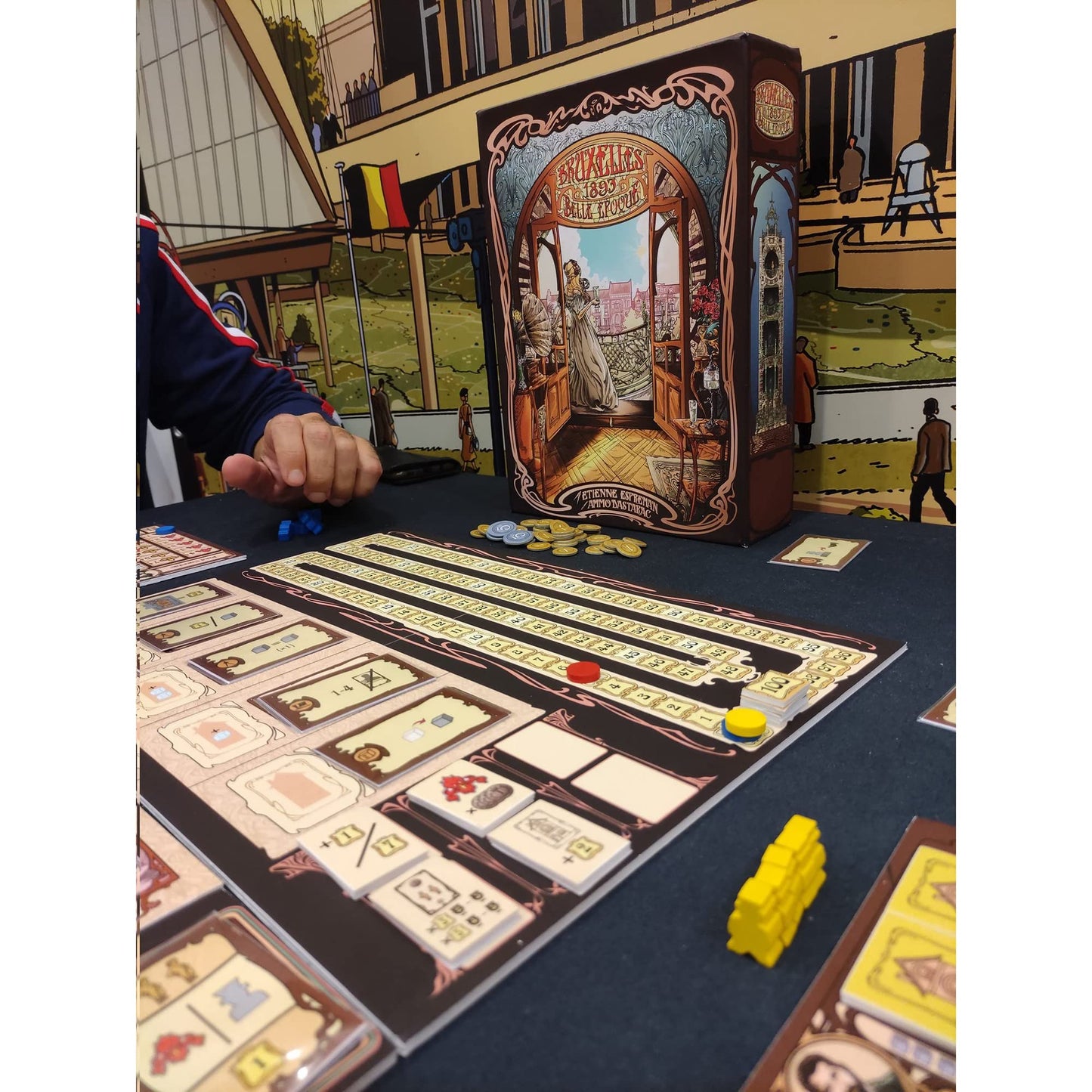 Geek Attitude Games Bruxelles 1893 Including Belle Epoque Expansion - Worker Placement & Bidding Strategy Board Game, Ages 14+, 2-5 Players