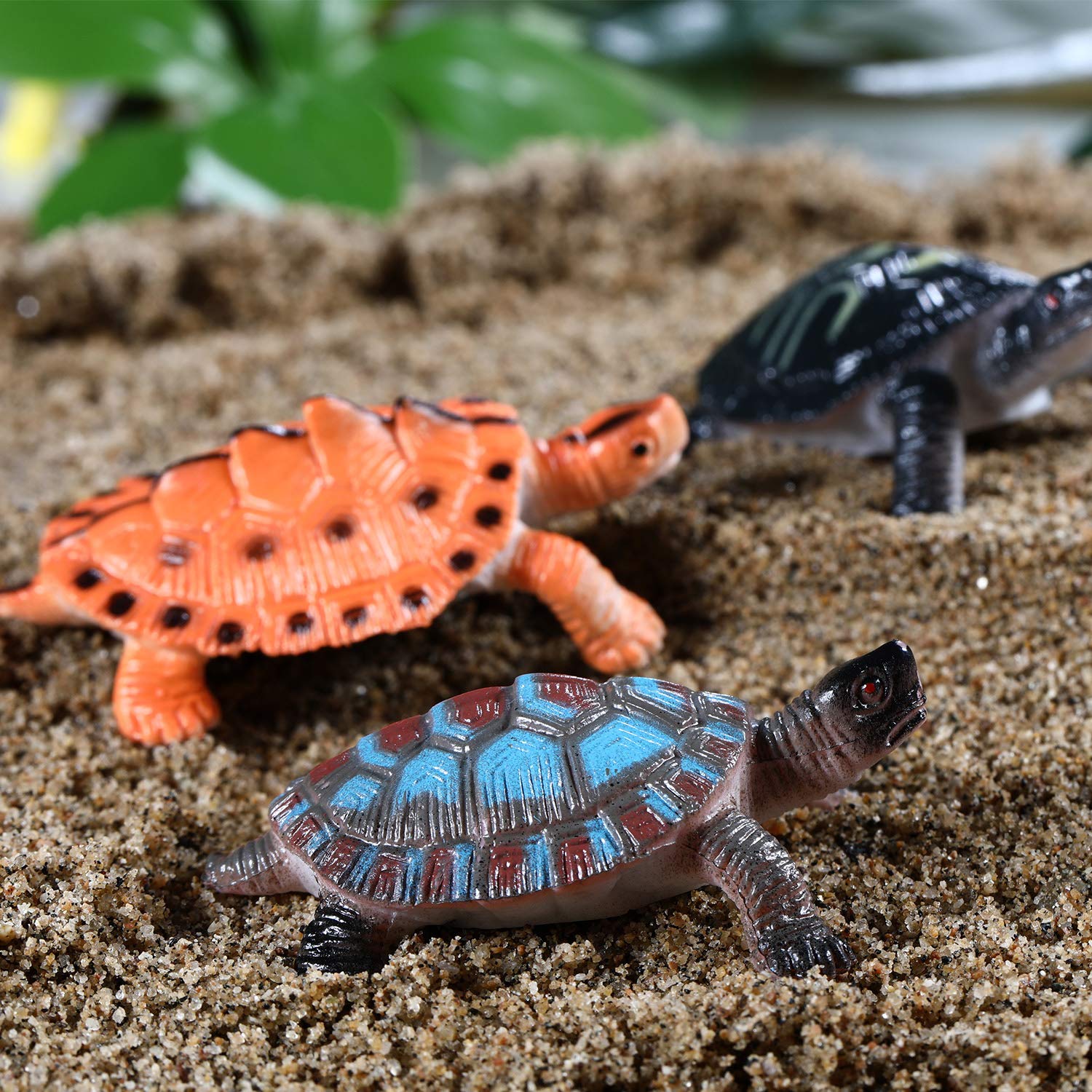 Bememo 16 Pcs Turtle Toys Mini Plastic Turtles Figurines for Kids