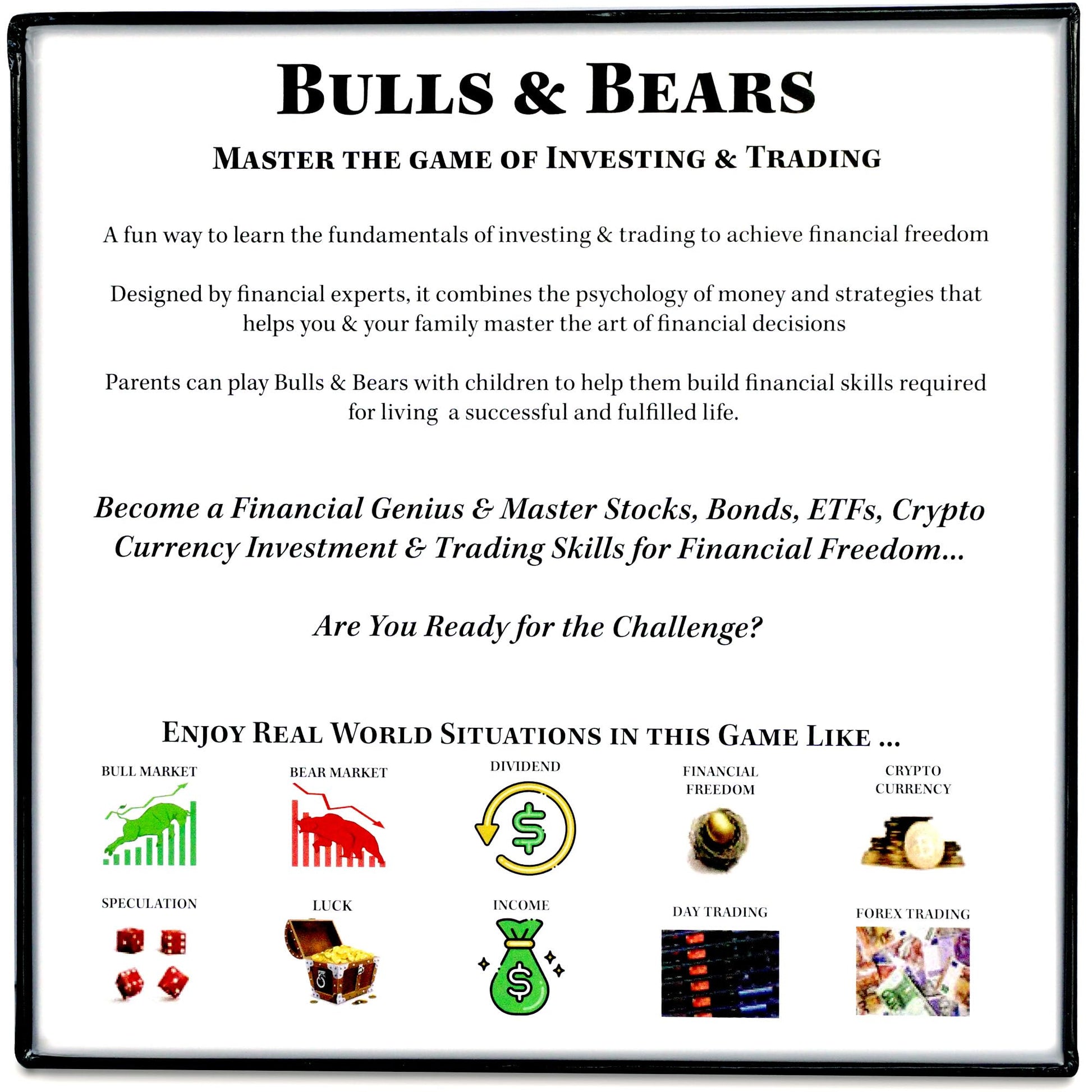 Life Sutra Bulls & Bears Board Game for Ages 14+ , Learn Investing & Trading Through Play, Stock Market, Crypto & Finance Strategy Game for Teens