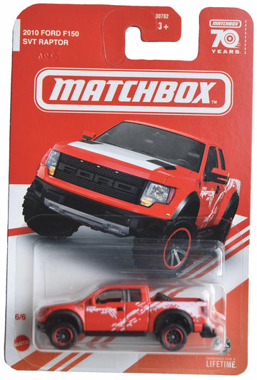 Matchbox 2010 Ford F150 SVT Raptor Red 1:64 Scale Truck, Kid, Unisex, Children