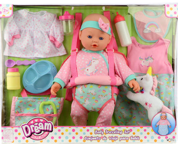 16" Baby Doll Travelling Set in Pink