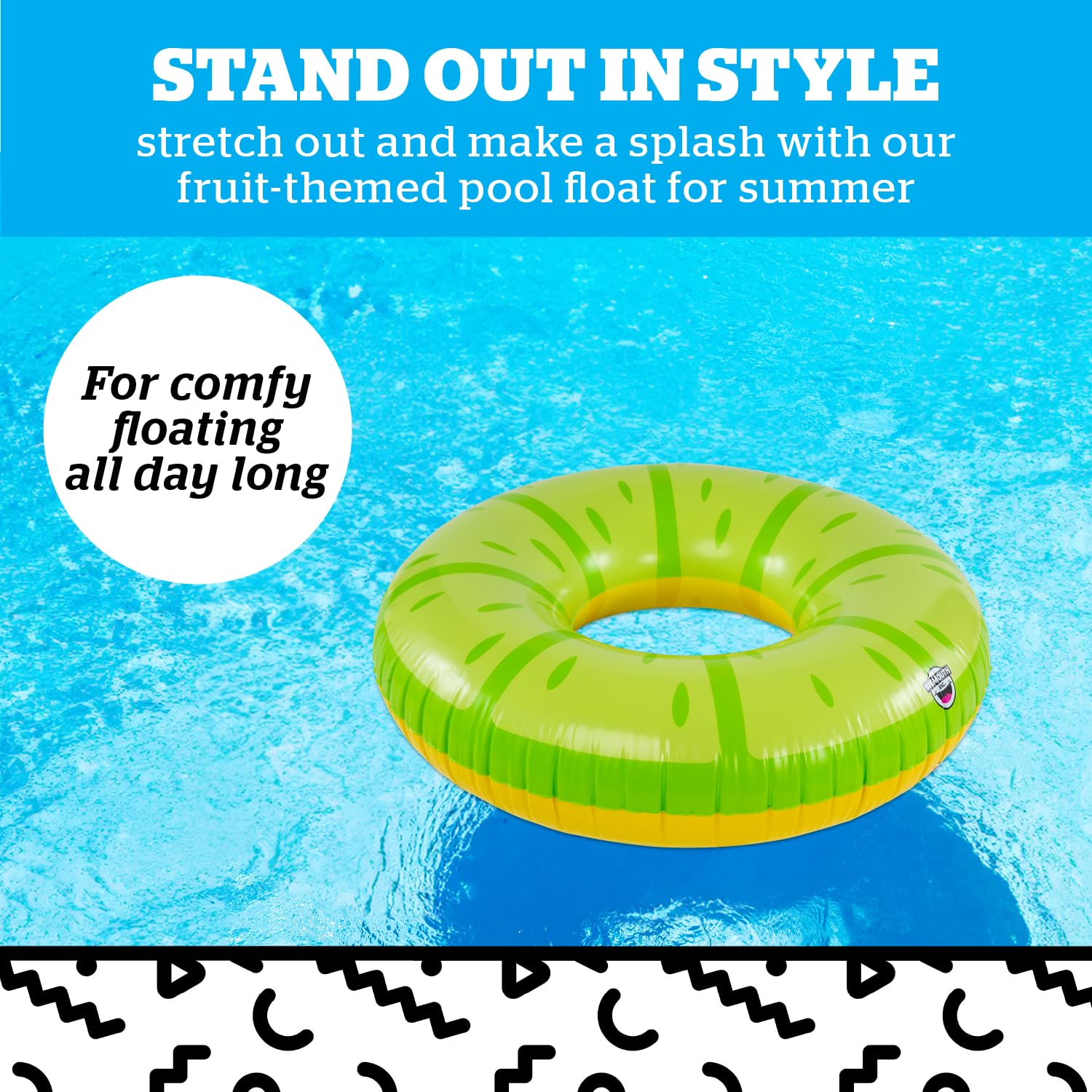 Large Lemon Lime Pool Float, Inflatable Swim Ring, Novelty Citrus Lounger for Pool Parties and Outdoor Summer Fun