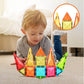 PicassoTiles Magnet Tile Building Blocks Mini Diamond Series Magnetized Toy Travel Size Compact Portable Magnetic Construction Block STEM Sensory Toy