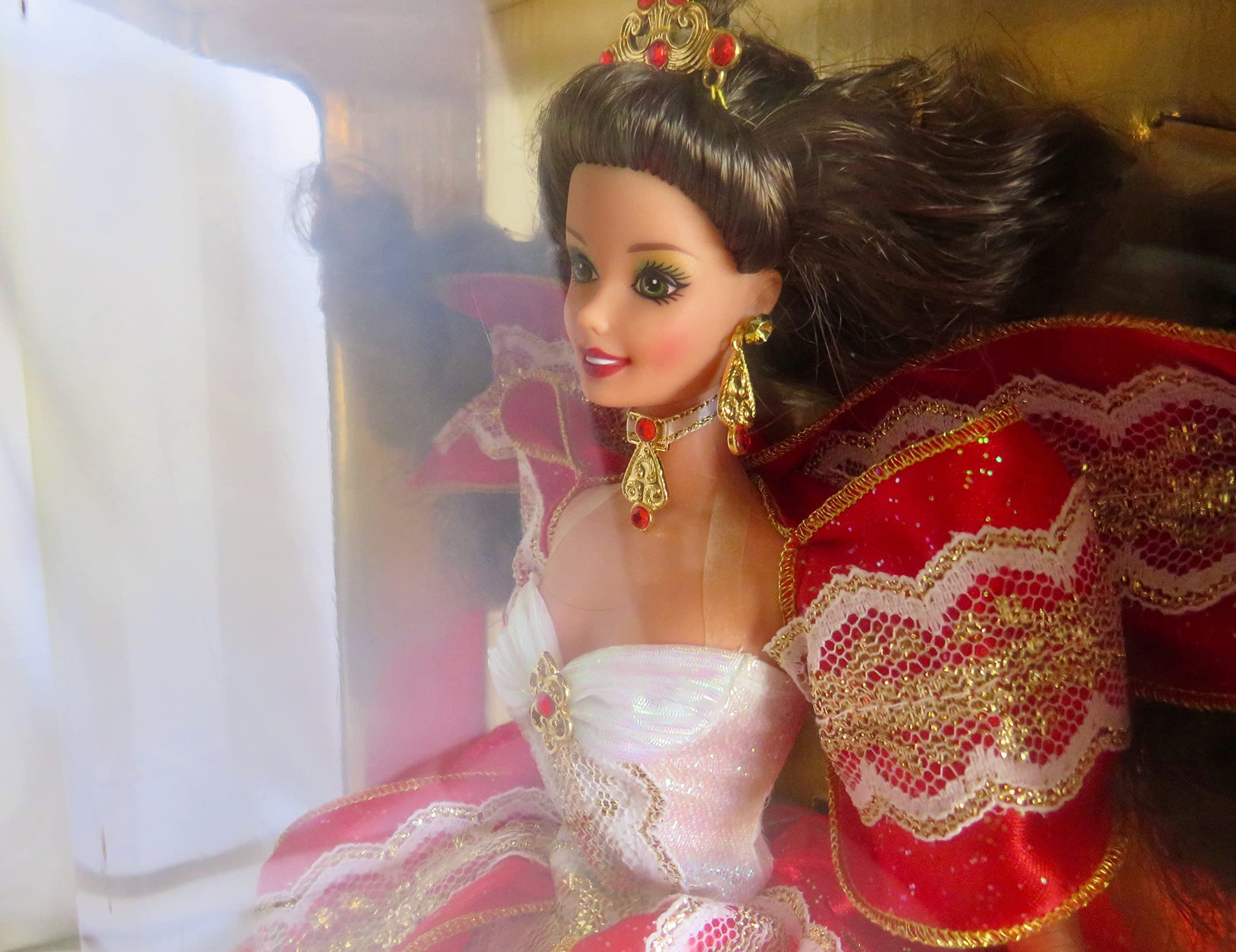 1997 Happy Holidays Brunette Barbie Doll NRFB by Barbie