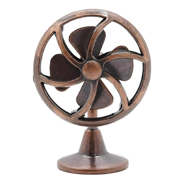 Tiosen Bronze Miniature Fan, 1/12 Scale Decoration, Home Outdoor Decoration Model Living Room Scene Craft Displays