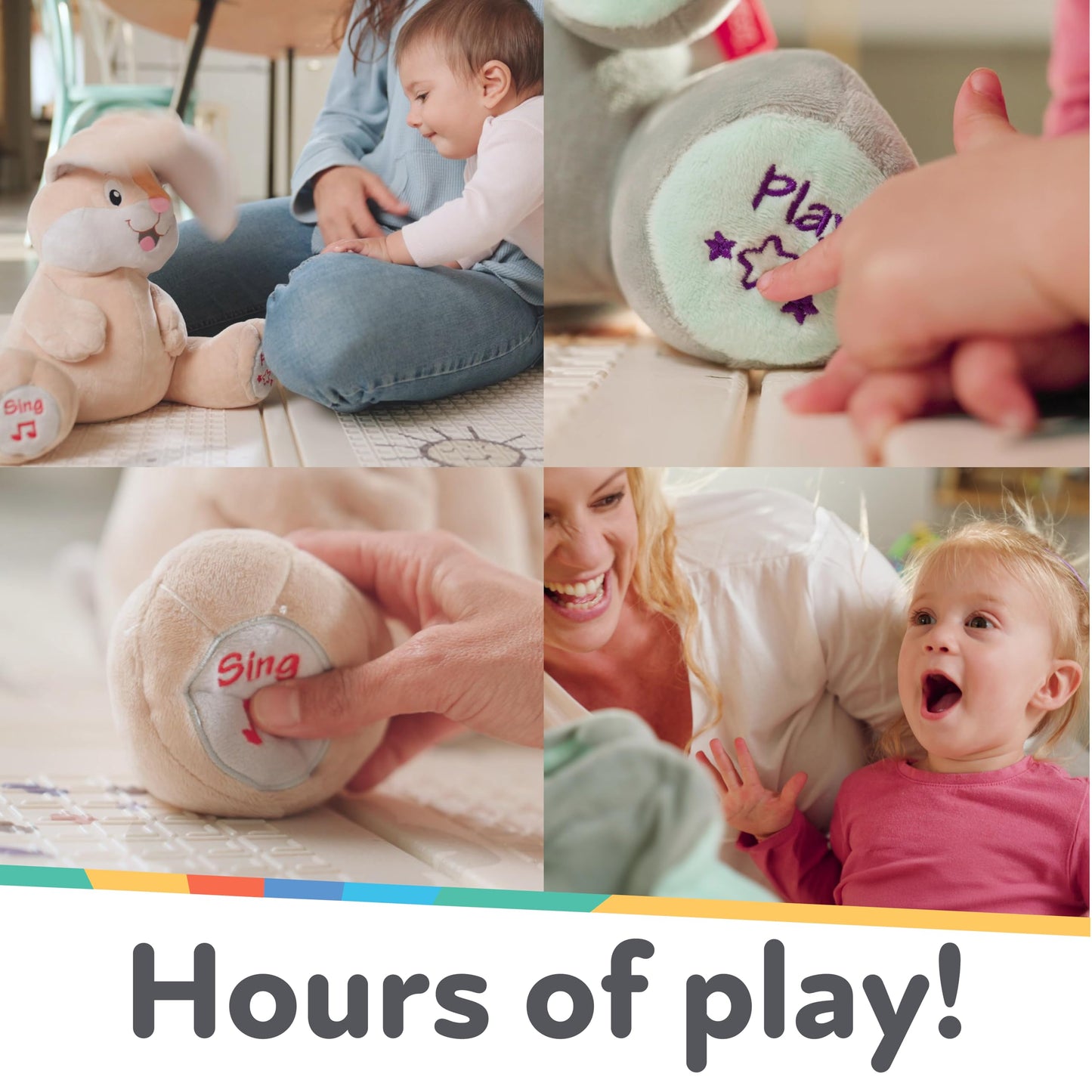 Nuby Peek a Boo Friends Animated Plush Toy with Music and Interactive Play, Bunny - Easter Basket Stuffers for Kids for Kids or Toddlers