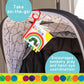 Eric Carle My First Colors Soft Book & 6" Plush Caterpillar Set - Sensory Toy with Crinkle and Teether - Ring for Car Seat and Stroller