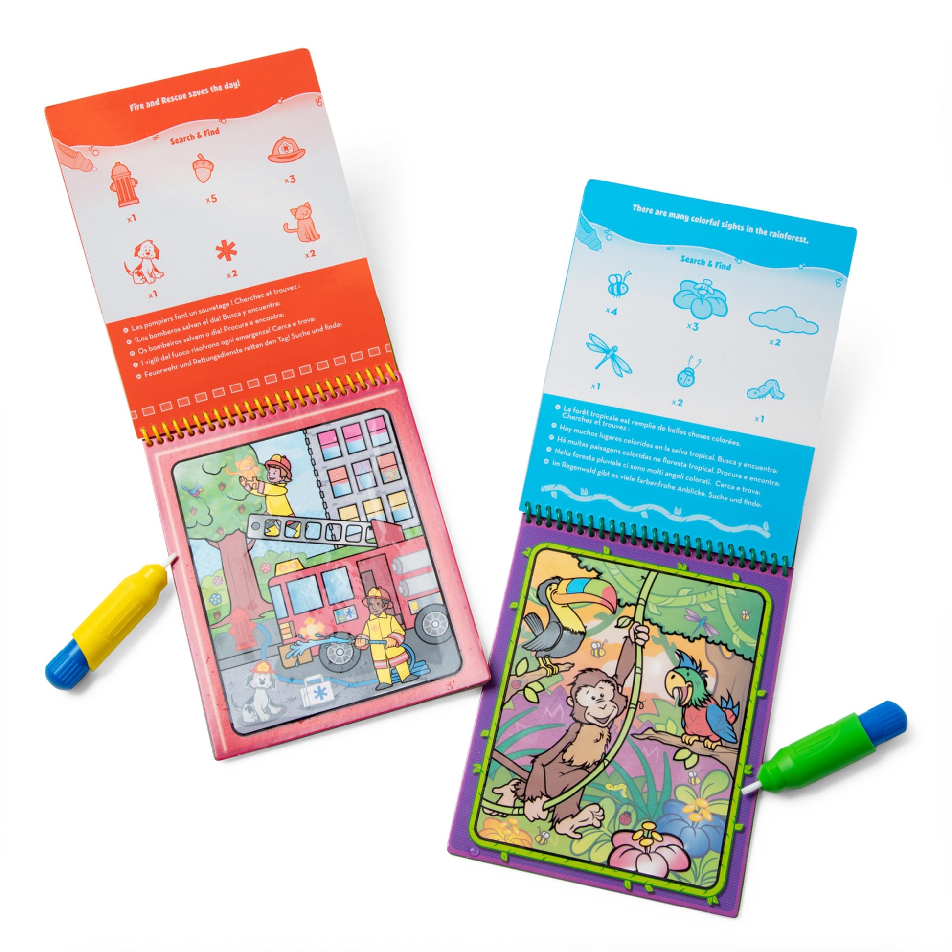 Melissa & Doug Water Wow! 2-Pack Bundle, Reusable Mess-Free Coloring Books