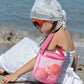CDLV 4 Pack Beach Bags for Kids, Beach Mesh Shell Bag with Adjustable Straps and Zipper for Picking Up Shells Beach Toys