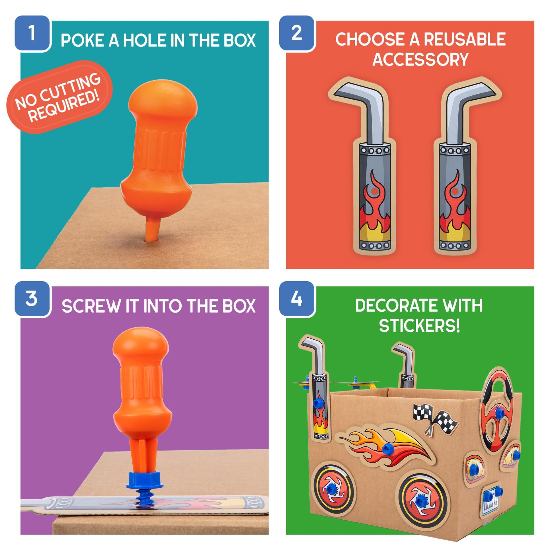 Educational Insights Boxineers Cardboard Vehicles