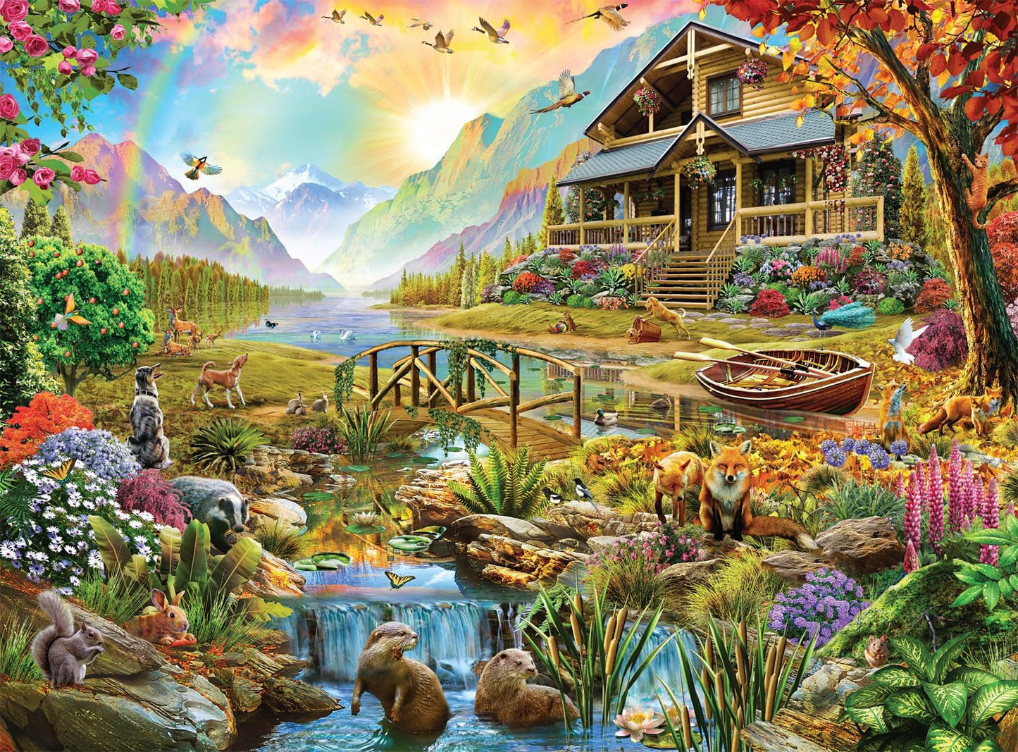 Buffalo Games Adrian Chesterman, Paradise in the Country, 1000 Piece Puzzle