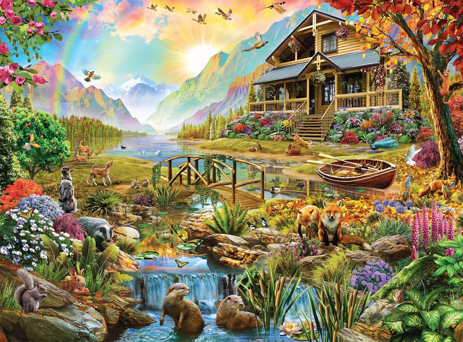 Buffalo Games Adrian Chesterman, Paradise in the Country, 1000 Piece Puzzle