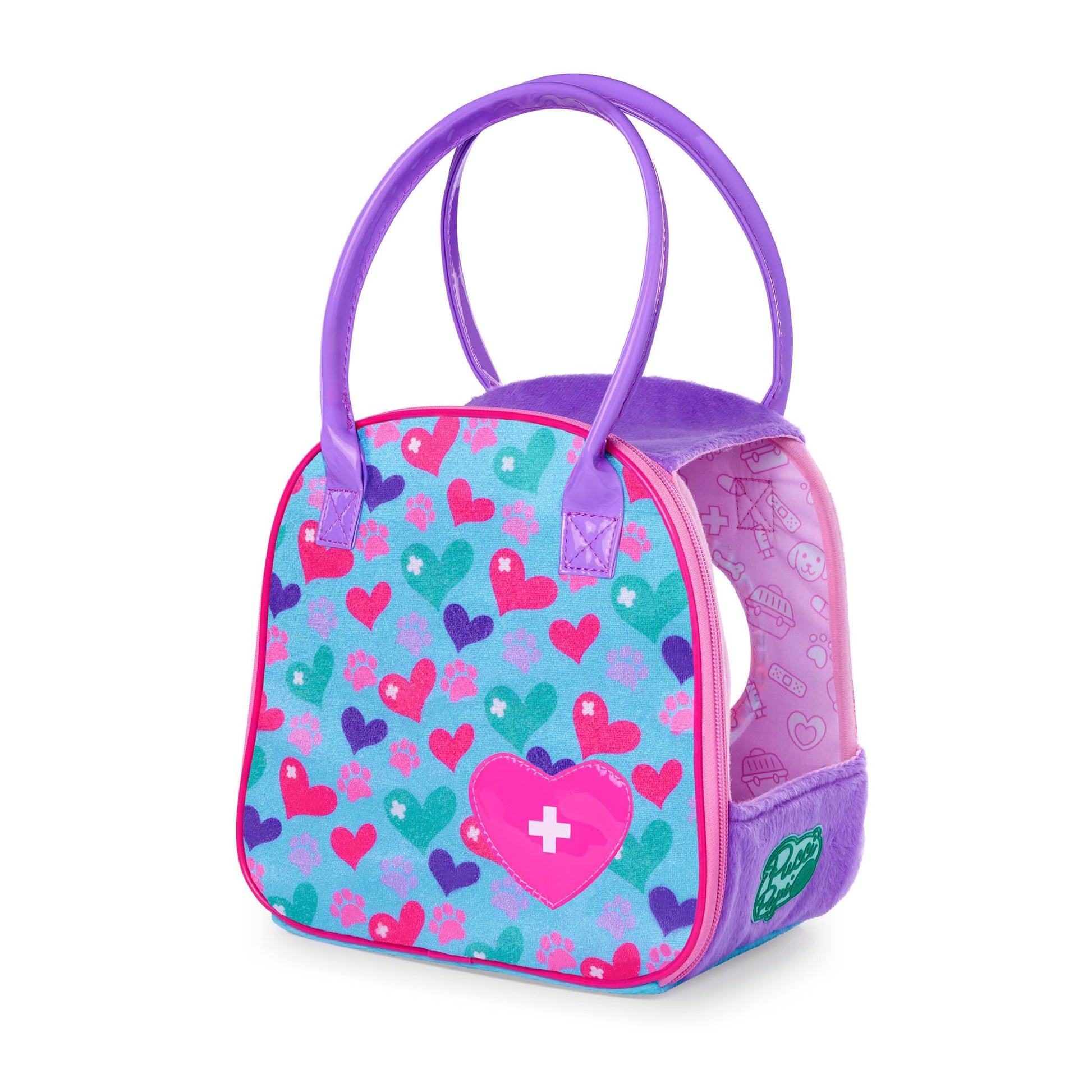 Pucci Pals Plush Husky Vet Care Carrier Playset, Stuffed Dog Set, Pet