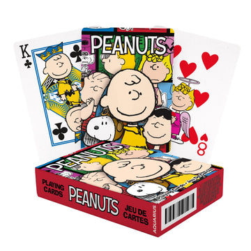 AQUARIUS Peanuts Cast Playing Cards Standard Size - Themed Novelty Deck with 52 Unique Comic Strip Designs - Collectible Merchandise Gift for Teens