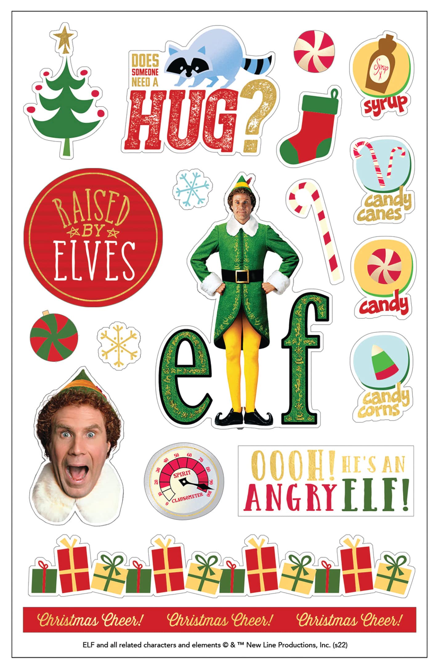 Paper House Productions Buddy The Elf Sticker Multipack (Pack of 3)
