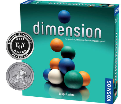 Dimension - A 3D Fast-Paced Puzzle Game from Kosmos | Up to 4 Players, for Fans of Strategy, Quick-Thinking & Logic | Parents' Choice Silver Honor