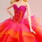 Cora Gu Handmade Orange Dress Fit 12 inch Doll and Doll Not Included
