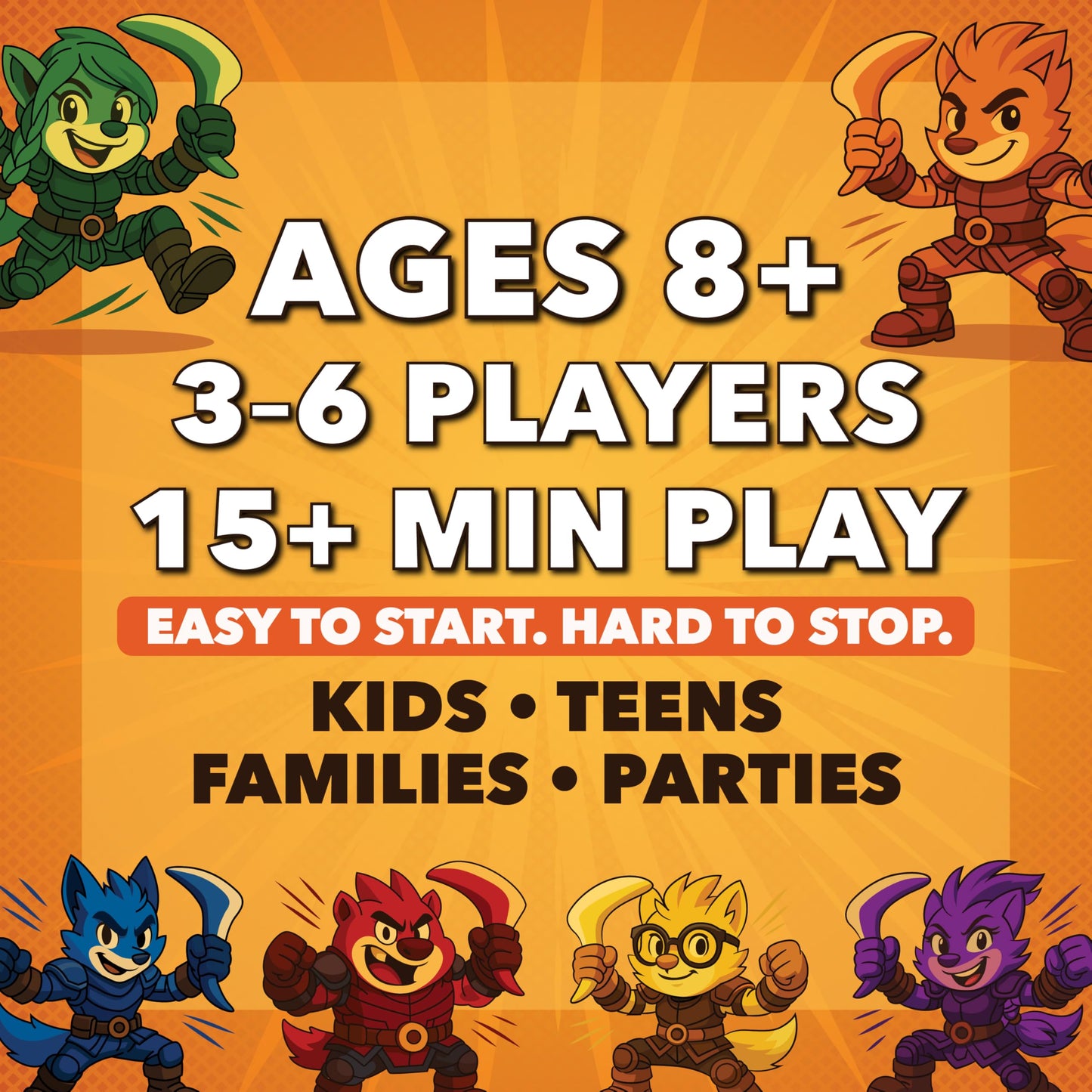 Rivora Games SMACKarang Card Game - Fast-Paced Family & Party Game for Kids 8+, Teens & Adults - 3-6 Players - Color-Matching Action with Unique