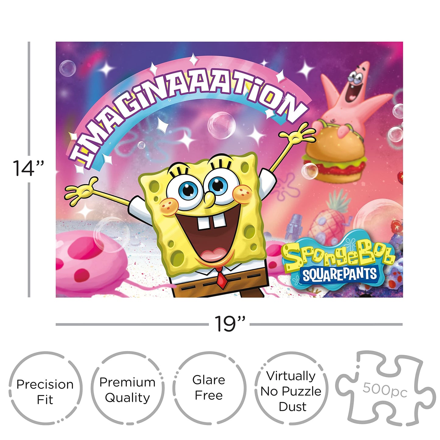 AQUARIUS Spongebob Squarepants Imagination 500 Piece Jigsaw Puzzle