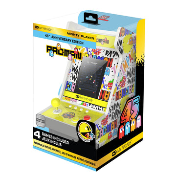 My Arcade Pac-Man Mighty Player: Retro Gaming, 11 inch Countertop Arcade, Illuminated Marquee, 4 Games in 1, Rechargeable Battery