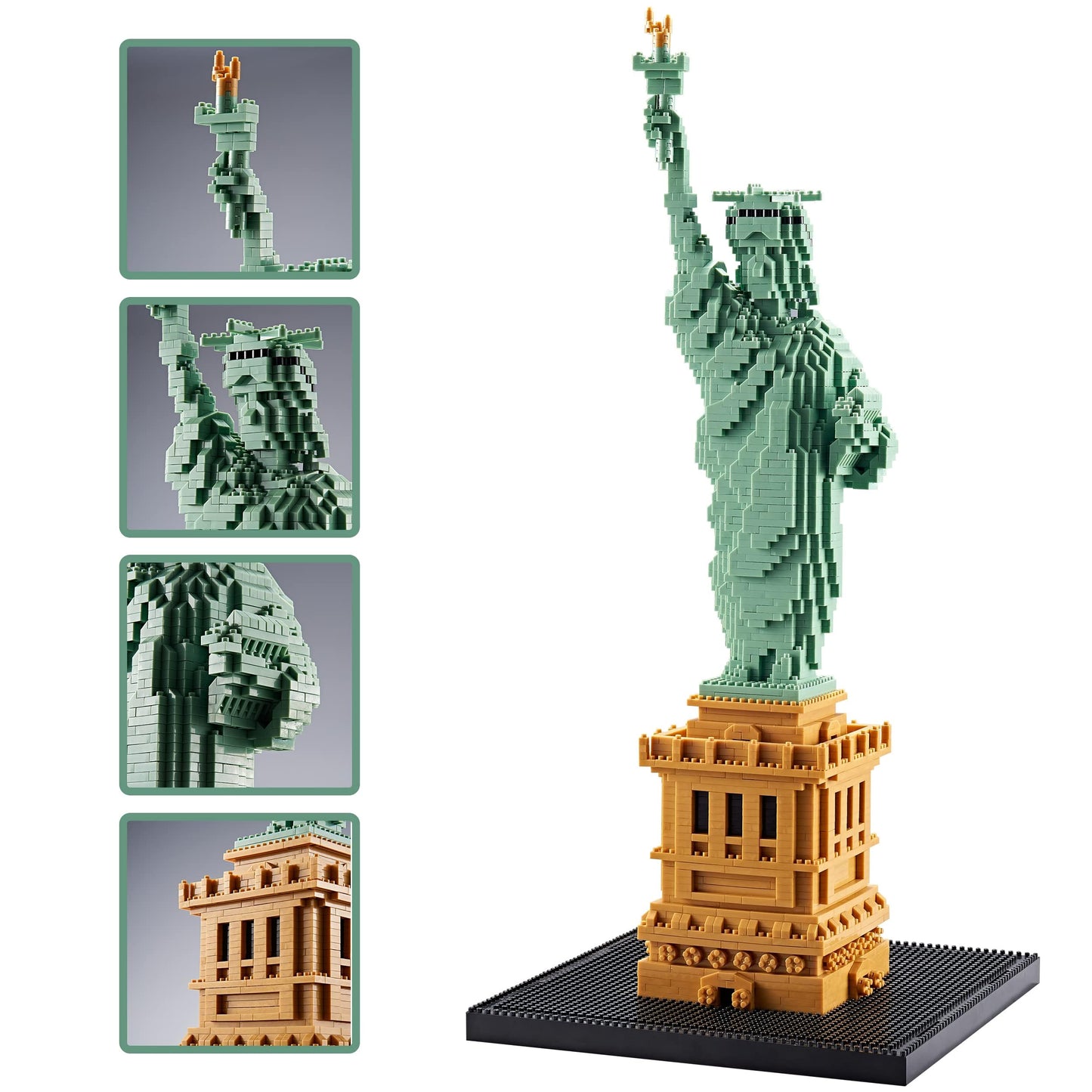 DOLBLOCK Statue of Liberty Building Block Set for Adults, New York City Architecture Souvenir Model World Famous Landmark Micro Building Kits, Gift