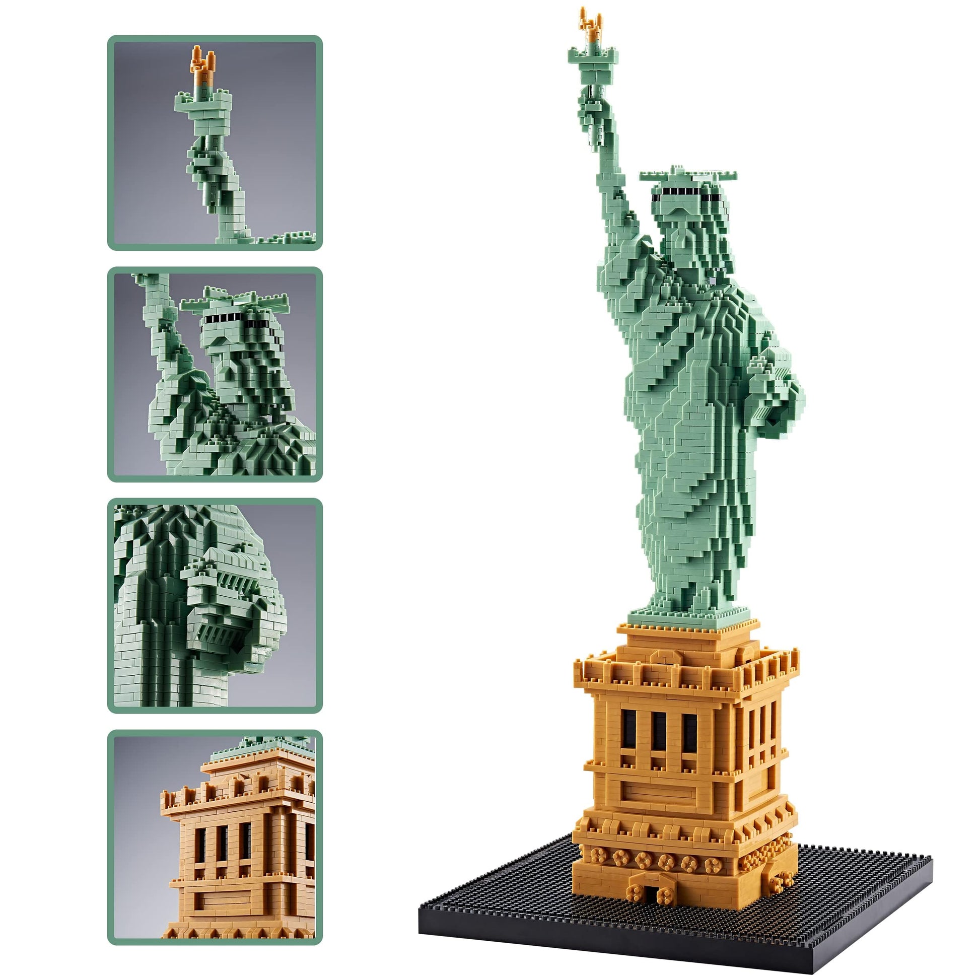 DOLBLOCK Statue of Liberty Building Block Set for Adults, New York City Architecture Souvenir Model World Famous Landmark Micro Building Kits, Gift