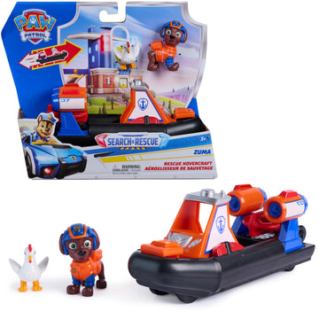 Paw Patrol: Search & Rescue Zuma Hovercraft Water Vehicle with 2 Characters Backload Toy Boat Toys for Kids Girls 3+ Years