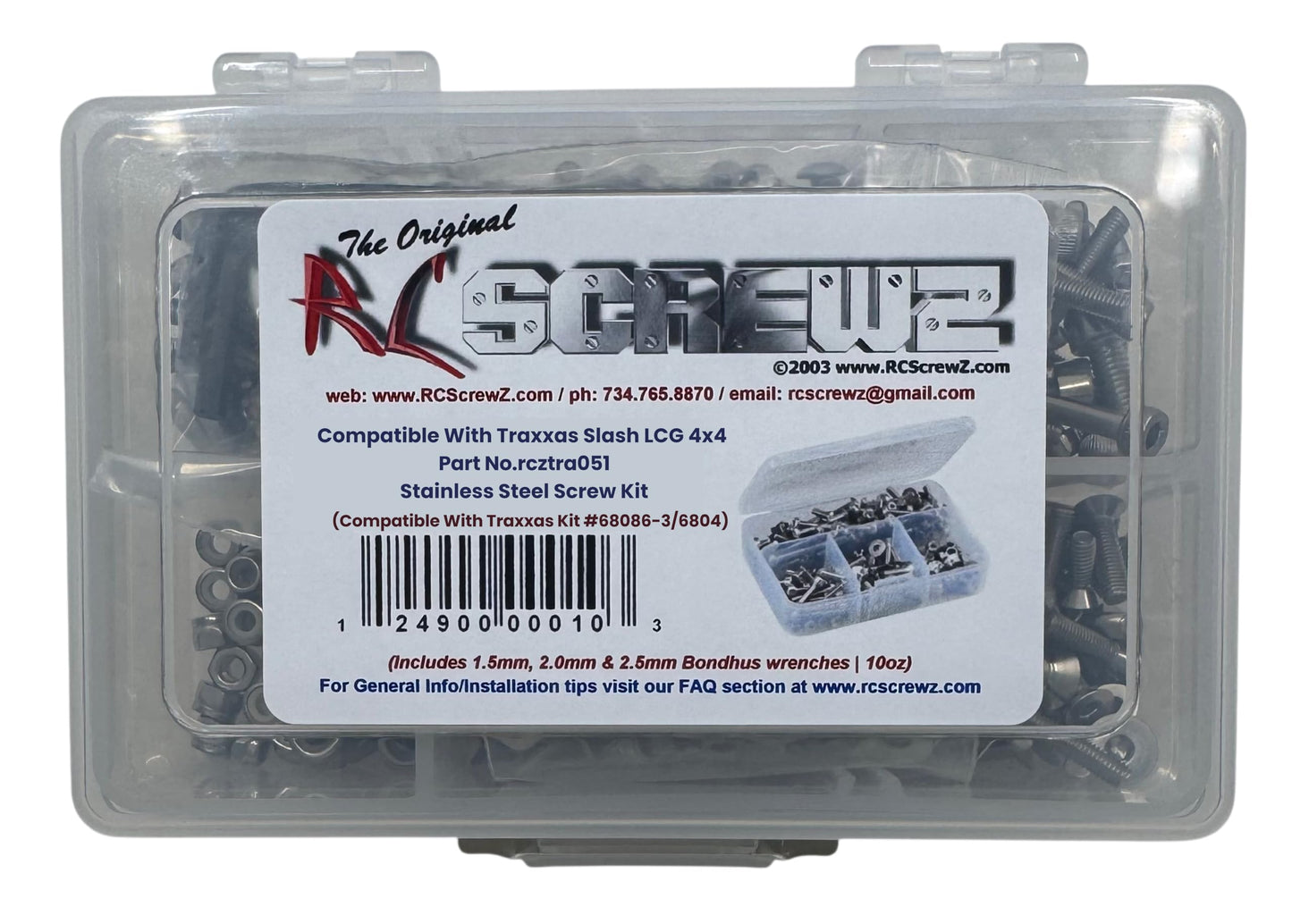 TRA075 - Traxxas X0-1 X01 TSM Ed. (64077-3) Stainless Screw Kit