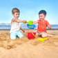Hape Beach Basics Sand Toy Set Including Bucket Sifter, Rake, and Shovel Toys| Sand Toy Playset for Toddlers 18M+