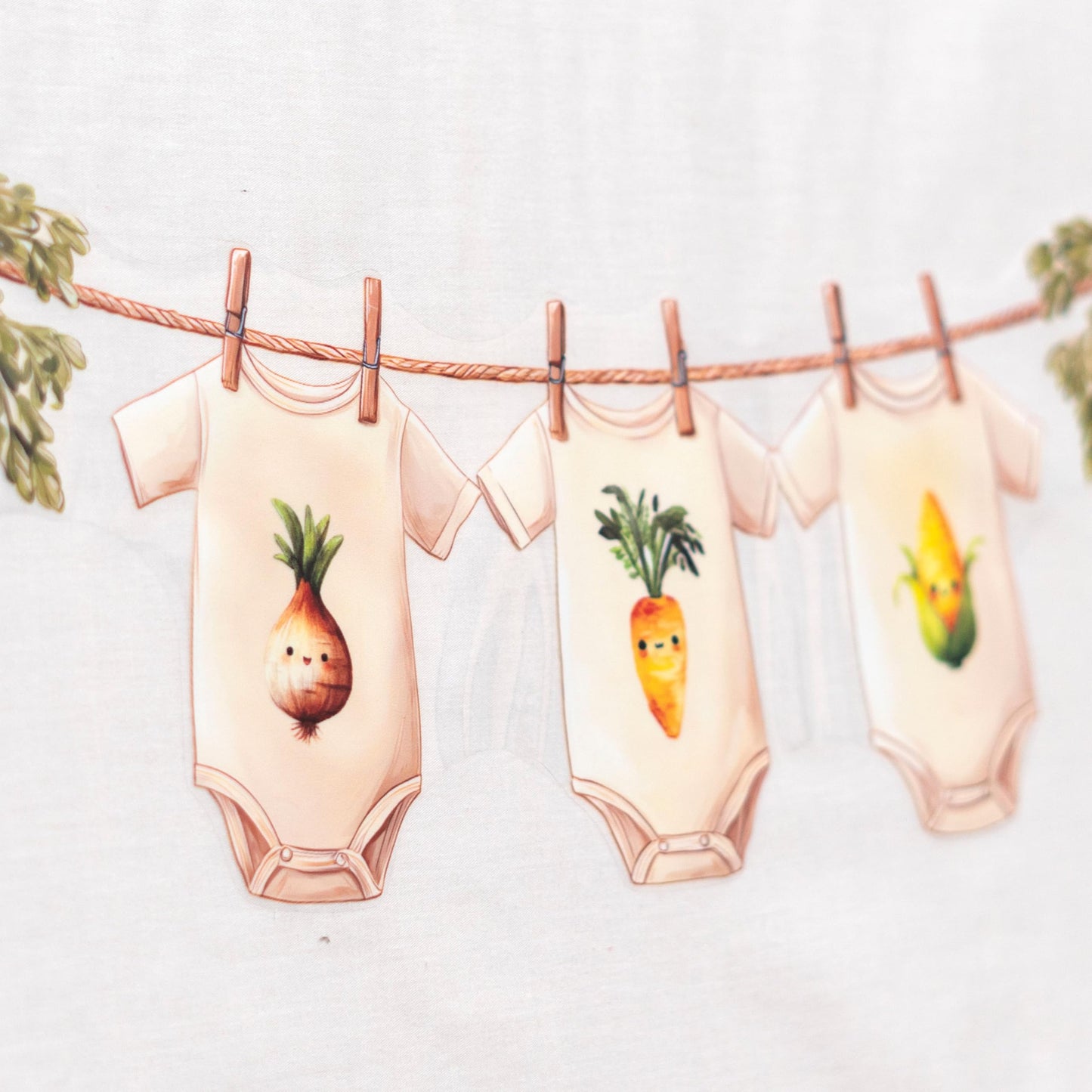 Upfirst A Little Sprout is On The Way Baby Shower Decal - Locally Grown Fruit Theme Baby Shower Supplies Sticker,Vegetables Sign Balloon Arch Decor