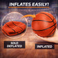 4 Pack Mini Basketballs for Mini Hoops, 6 Inch Inflatable PVC Basketball Balls with Pump & Needle, Rubber-Like Textured Grip, Indoor Outdoor