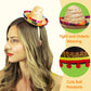 JOYIN Cinco De Mayo Sombrero Headbands - Fabric and Straw Mexican Hats, Party Costumes, Luau Event Props, Theme Decorations, Dia De Muertos Favors