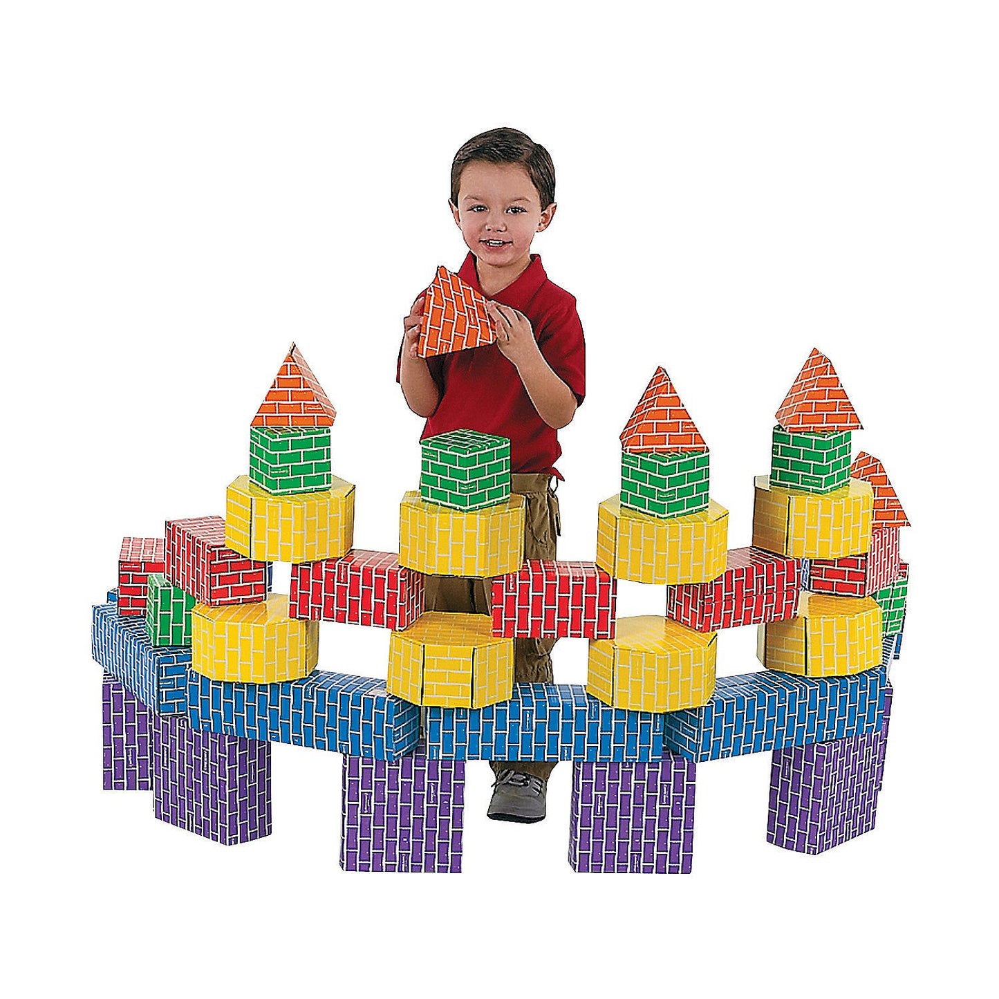 Cool Cardboard Block Bricks for Kids - 42 Blocks per - Fun Gift and for Creative Active Play