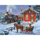 Bits and Pieces - Large 300 Piece Glow in The Dark Jigsaw Puzzle for Adults - Home for The Holidays by Artist John Sloane - Christmas Reunion