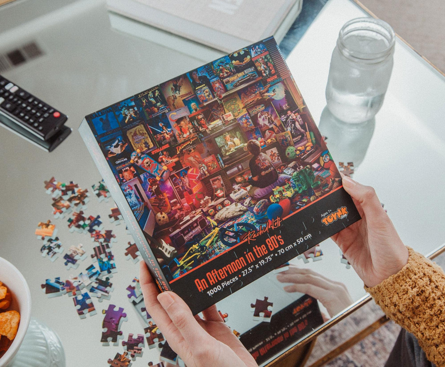 an Afternoon in The 80s Retro 1000-Piece Jigsaw Puzzle by Rachid Lotf | Brain Teaser Activity for Kids and Adults | 28 x 20 Inches