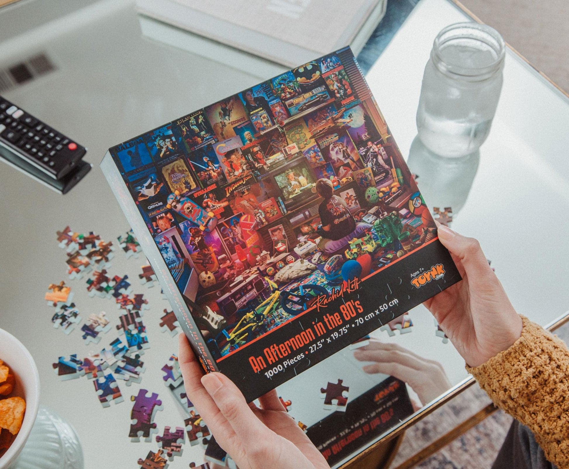 an Afternoon in The 80s Retro 1000-Piece Jigsaw Puzzle by Rachid Lotf | Brain Teaser Activity for Kids and Adults | 28 x 20 Inches