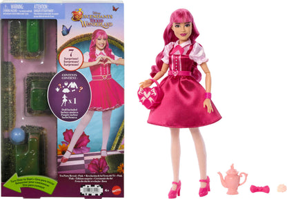 Mattel Disney Descendants: Wicked Wonderland Tea Party Reveal with 7 Surprises, a Pink Fashion Doll in Movie Inspired Clothes & Accessories