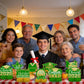 Green and Gold 8 Pieces Graduation Table Decorations, Class of 2026 Congrats Grad Honeycomb Centerpieces, GRAD Table Toppers Decor for Graduation
