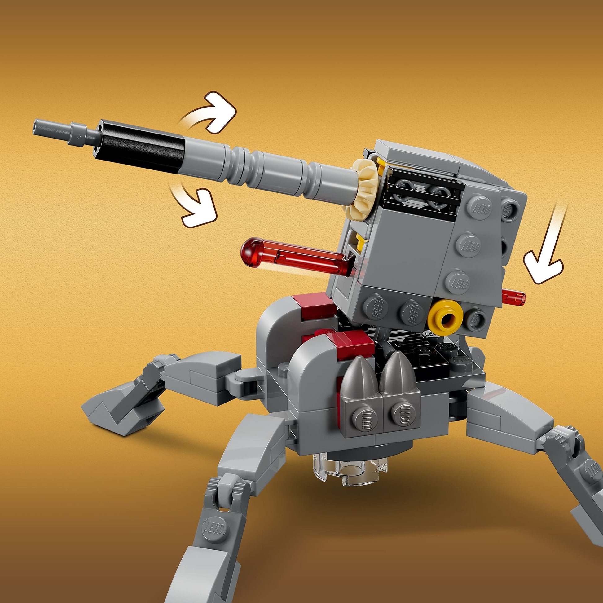 LEGO Star Wars 501st Clone Troopers Battle Pack Toy Set, Buildable AV-7 Anti Vehicle Cannon, with 4 Clone Trooper Minifigures, Portable Travel Toy,