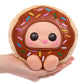 Hyojo Krispy Kreme Doughnuts Series, Blind Box Collectible Plush, Limited Edition Toy Gift for All Ages, 3 to Collect, Chocolate & Strawberry Iced