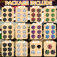 67 PCS MTG Counter Dice Set - Ability Keyword Counters, -1/+1 & Shield Life Counters, Creature Stat Buffs, Colorful D6 Dice, Dragon Design Dice