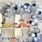 30 PCS Disco Ball Balloons Different Sizes- 4D Large Disco Balloons 10 Inch 15 Inch 18 Inch 22 Inch Assorted Round Metallic Silver Disco Balloons