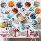 40Pcs Space Solar System Hanging Swirl Decorations, Outer Space Party Decoration Hanging Swirl Planet Astronaut Ceiling Hanging Decorations for Party