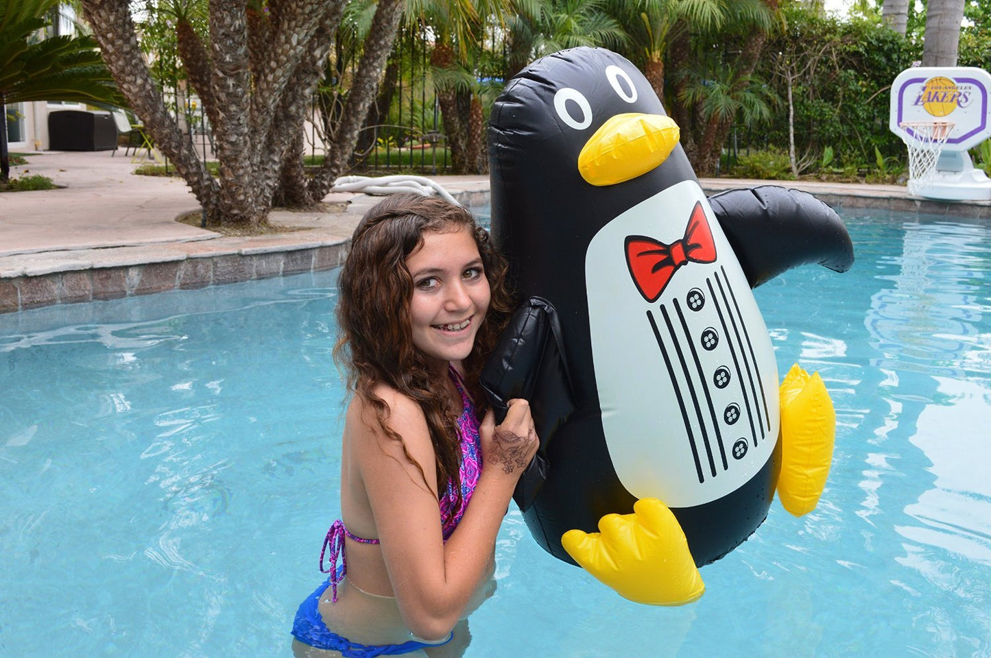 Poolmaster 81435 Floating Swimming Pool Backyard Décor, 33-Inch, Penguin