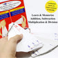 Think2Master Premium Laminated Multiplication Division Addition & Subtraction Triangle Flash Cards | 78 Dry Erasable Flashcards. Includes 2 Rings.