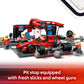 LEGO City F1 Pit Stop & Pit Crew with Ferrari Car Toy - Model Race Car Toy Building Playset for Kids, Boys and Girls, Ages 6+ - F1 Collectible