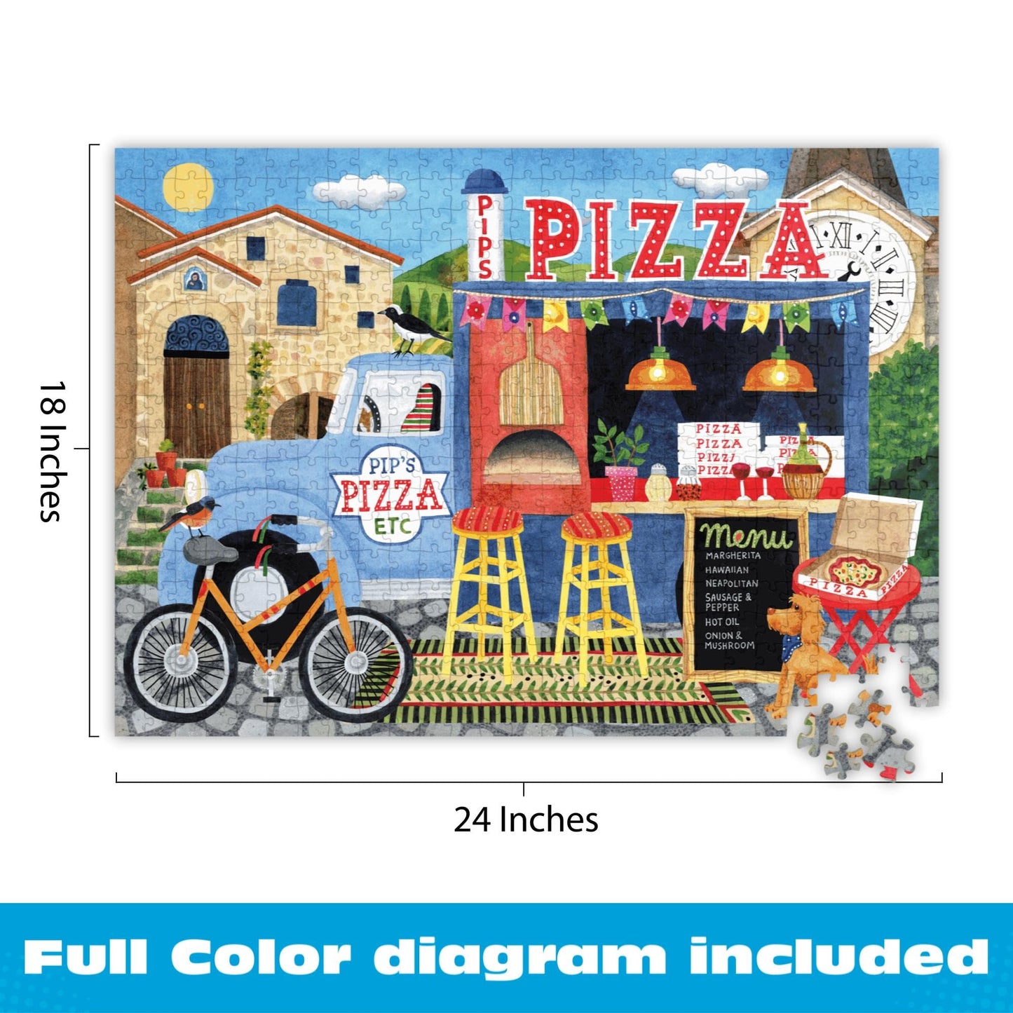 Ceaco - Pip's Pizza Truck - 500 Piece Jigsaw Puzzle for Adults