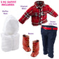 Fall & Winter Hiking Outfit for 18-Inch Dolls - 4-Piece Adventure Set Includes Puffy Vest, Long Sleeve Flannel Shirt, Leggings, and Hiking Boots