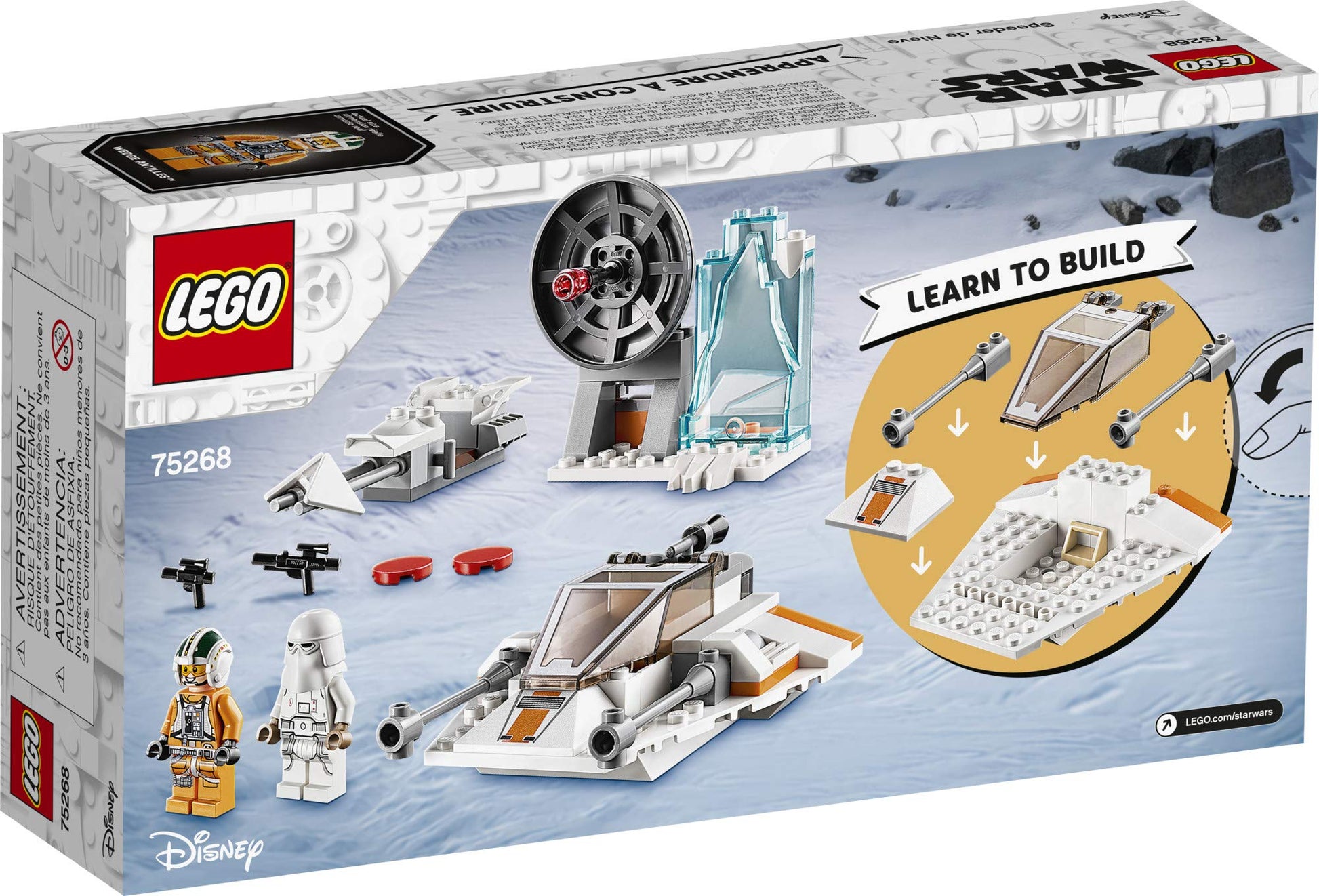 LEGO Star Wars Snowspeeder 75268 Starship Toy Building Kit; Building Toy for Preschool Children Ages 4+ (91 Pieces)